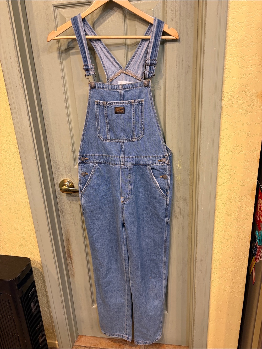 Zara Medium Blue Denim Overalls Jumpsuit